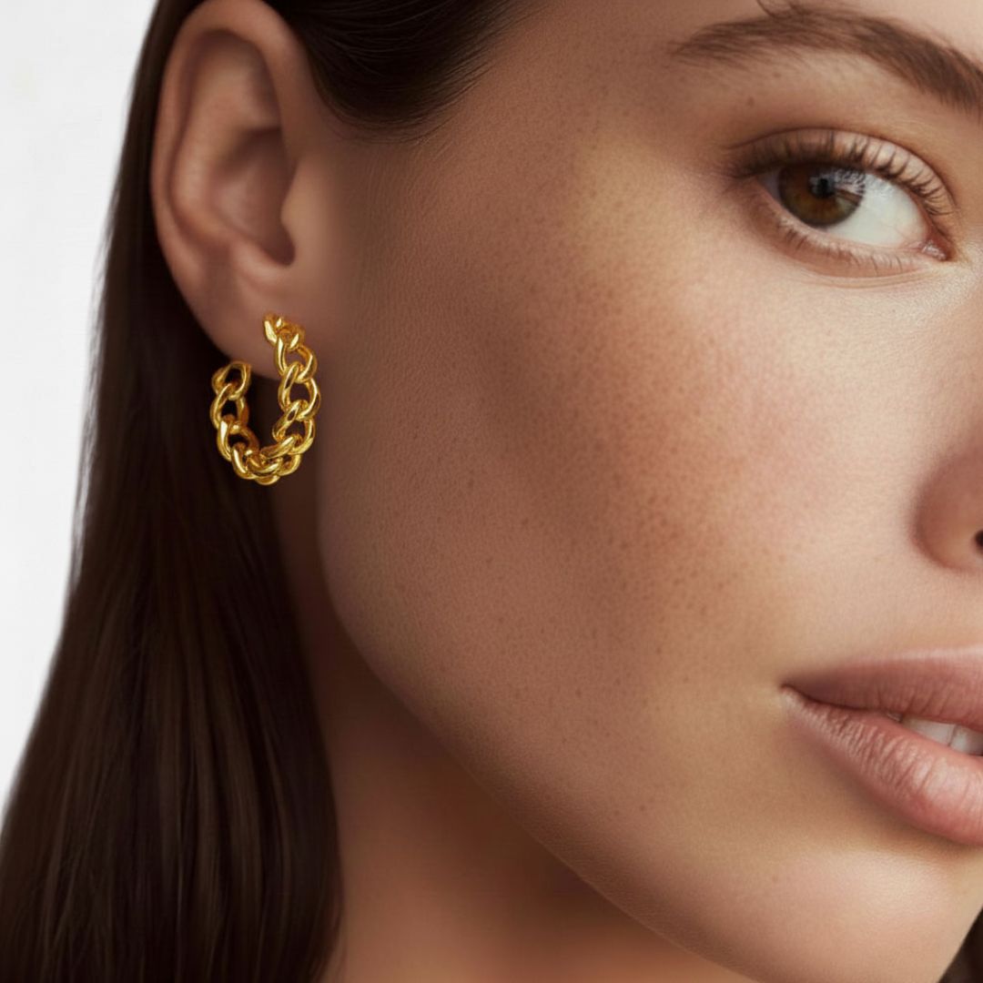 Boucles d'oreilles acier inoxydable or Paloma 2