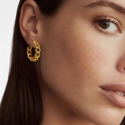 Boucles d'oreilles acier inoxydable or Paloma 2