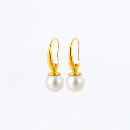Boucles d'Oreilles Teresa - Créoles acier inoxydable - Couleur or