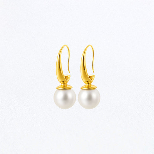 Boucles d'Oreilles Teresa - Créoles acier inoxydable - Couleur or