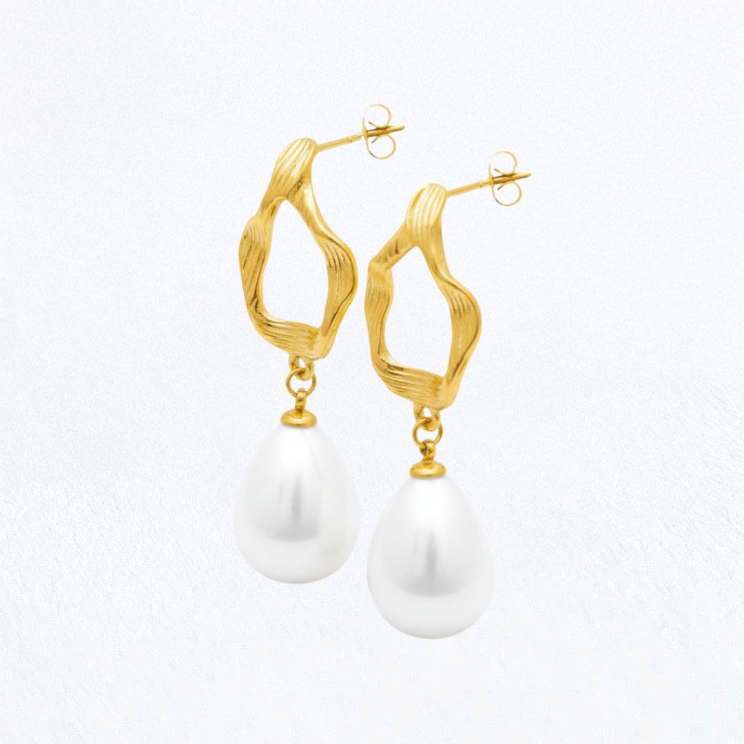 Boucles d'oreilles perle acier inoxydable Pearl Mystery