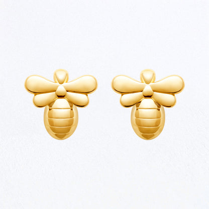 Puces d'Oreilles Bee - Plaqué Or 18K