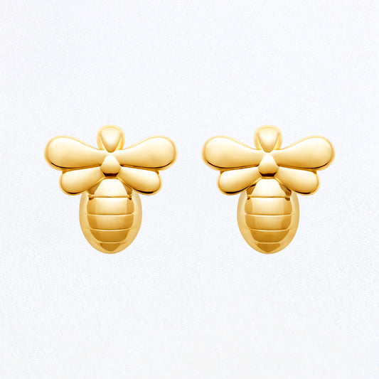 Puces d'Oreilles Bee - Plaqué Or 18K