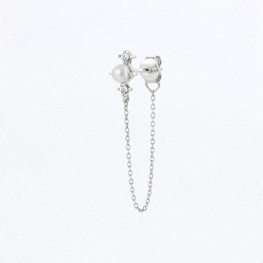 Boucle d'Oreille Chaine Greta - Argent 925