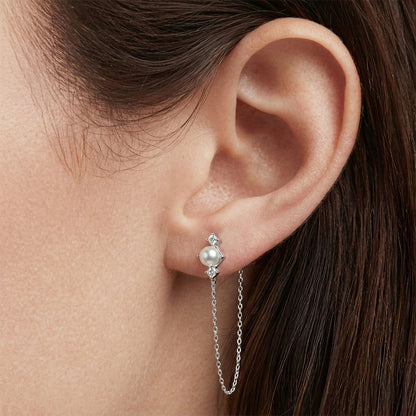 Boucle d'oreille chaîne argent 925 Greta 3