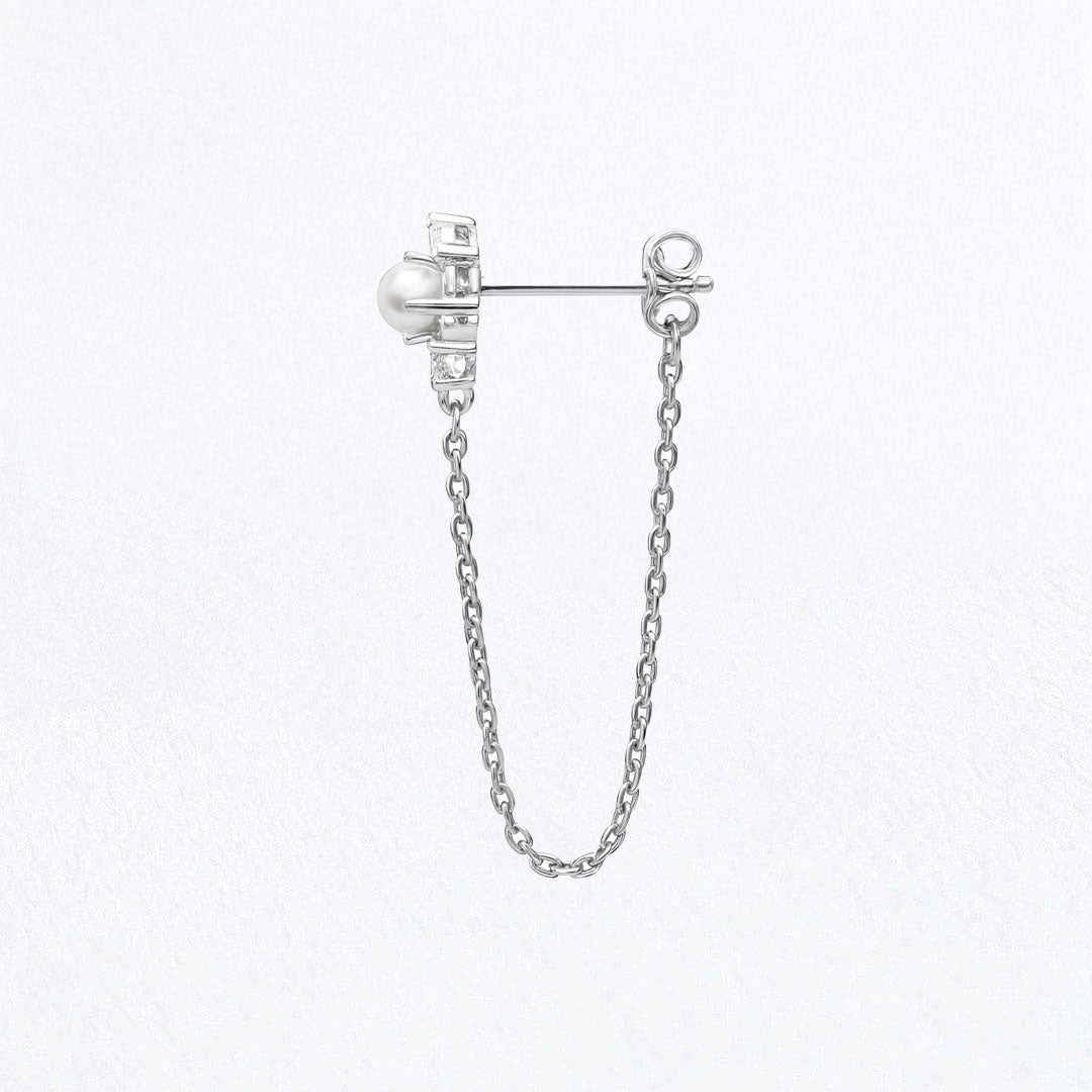 Boucle d'Oreille Chaine Greta - Argent 925