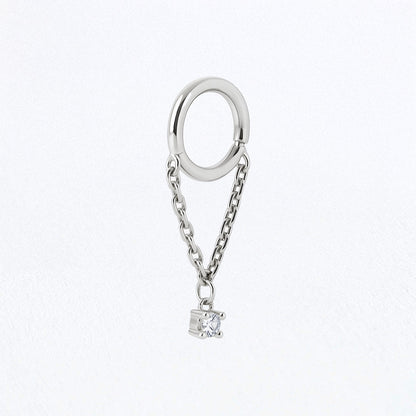 Boucle d'oreille chaine argent Elise