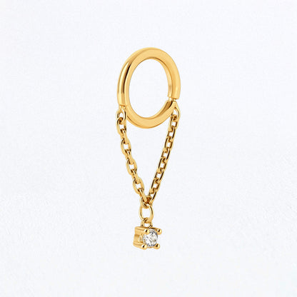 Boucle d'oreille chaine plaqué or Elise