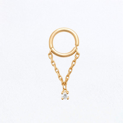 Boucle d'oreille chaine plaqué or Elise 4