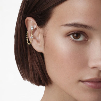 Boucle d'oreille chaîne plaqué or Victoria Bellaime 2