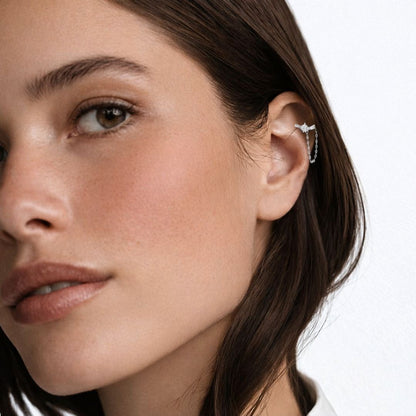 Boucle d'oreille chaine argent Solenne Bellaime 2