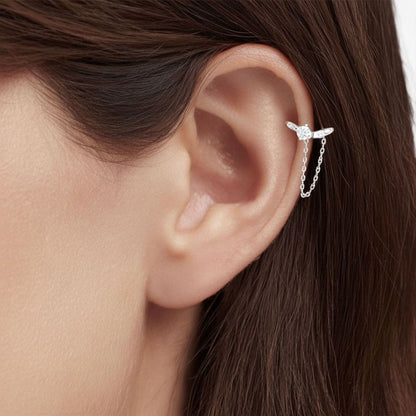 Boucle d'Oreille Chaine Solenne - Argent 925