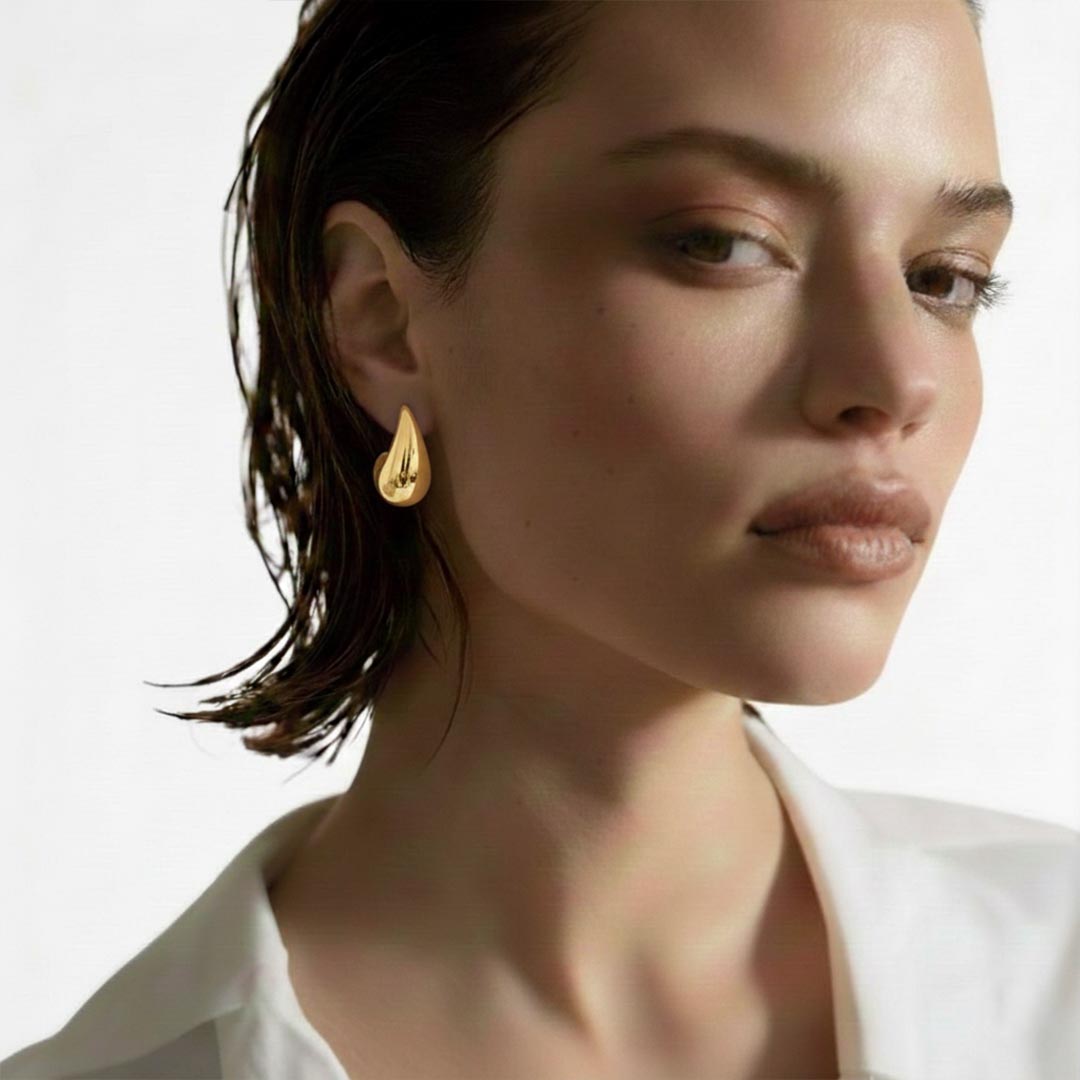 Boucles d'oreille goutte acier inoxydable