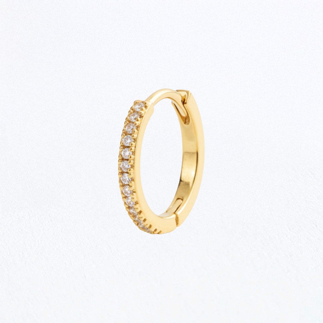 Boucle d'oreille individuelle plaqué or Ava