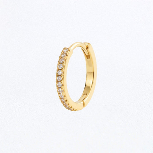 Boucle d'oreille individuelle plaqué or Ava