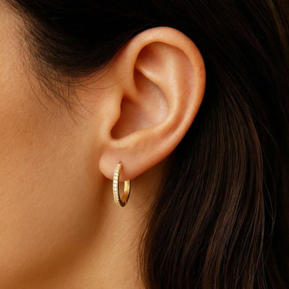 Boucle d'oreille individuelle plaqué or Ava 3