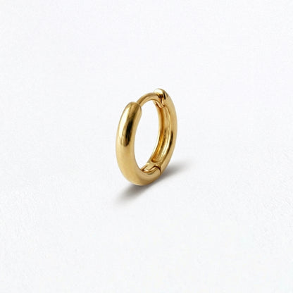 Boucle d'oreille individuelle plaqué or 18K zirconium 1 cm Laury Bellaime