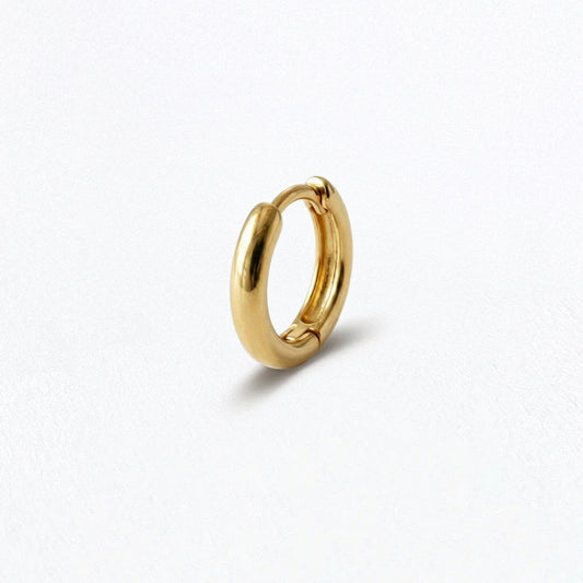 Boucle d'oreille individuelle plaqué or 18K zirconium 1 cm Laury Bellaime