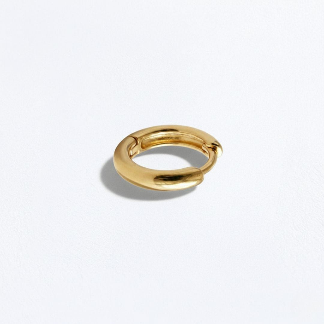 Boucle d'oreille individuelle plaqué or 18K zirconium 1 cm Laury Bellaime 5