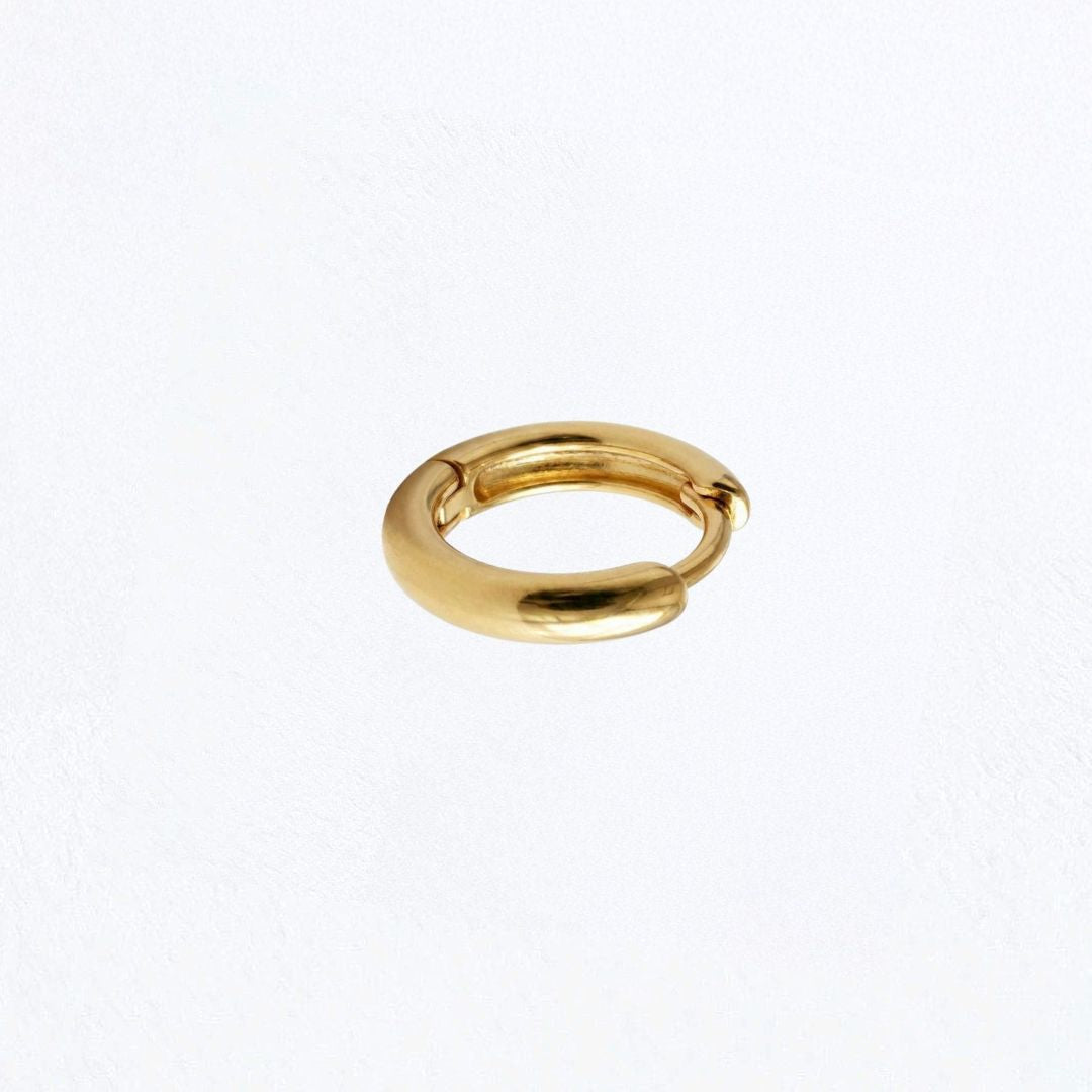 Boucle d'oreille individuelle plaqué or 18K zirconium 1 cm Laury Bellaime 5