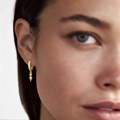 Boucle d'oreille individuelle plaqué or Louna 2