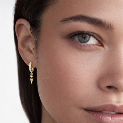 Boucle d'oreille individuelle plaqué or Louna Bellaime 2