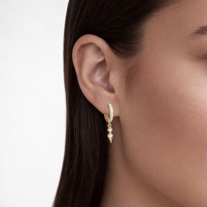 Boucle d'oreille individuelle plaqué or Louna Bellaime 3