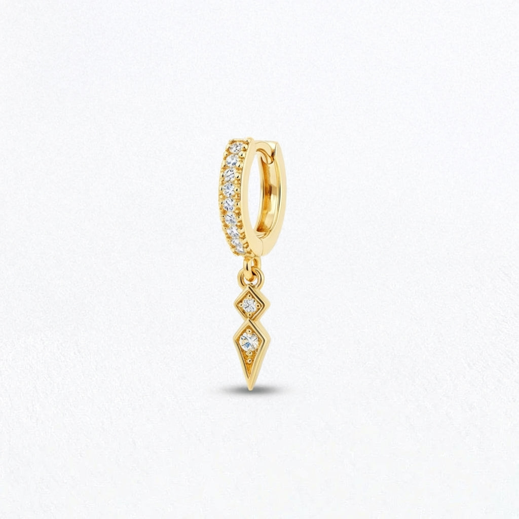 Boucle d'oreille individuelle plaqué or Louna Bellaime