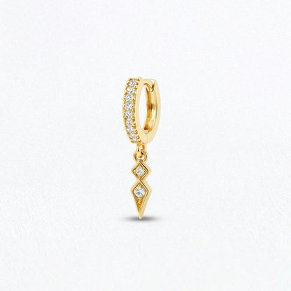 Boucle d'oreille individuelle plaqué or Louna Bellaime