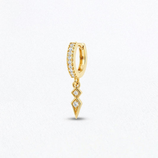 Boucle d'oreille individuelle plaqué or Louna Bellaime