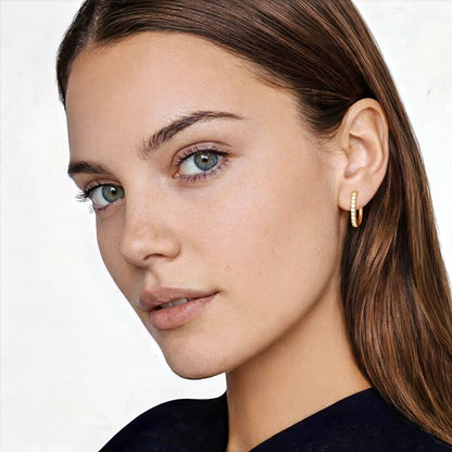 Boucle d'oreille individuelle plaqué or Ava Bellaime 2