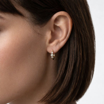 Boucle d'oreille individuelle plaqué or Rachelle Bellaime 3