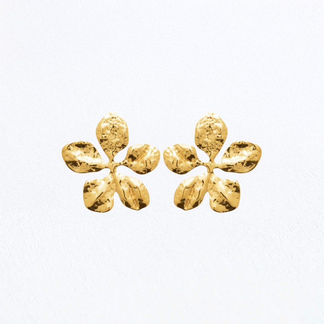 Boucles d'Oreilles Hortense - Acier inoxydable - Couleur or
