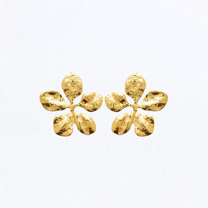 Boucles d'Oreilles Hortense - Acier inoxydable - Couleur or