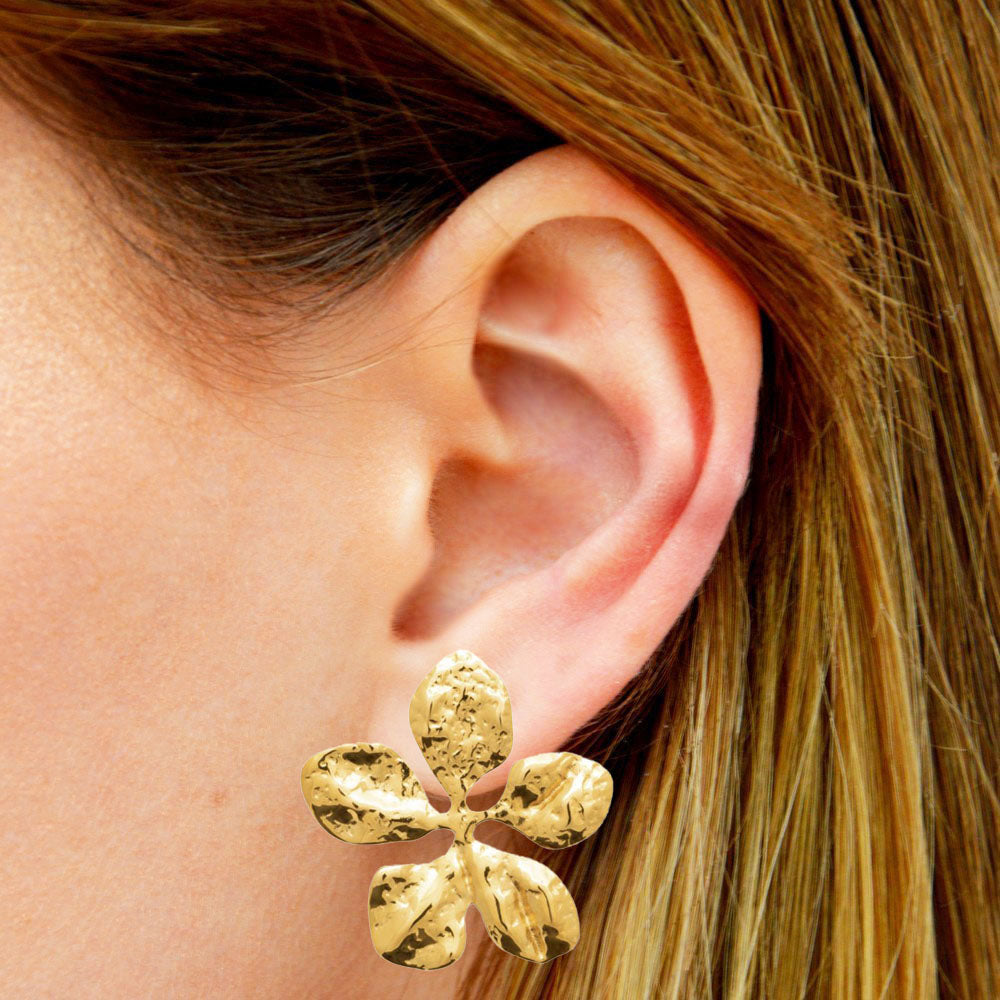 Boucles d'Oreilles Hortense - Acier inoxydable - Couleur or