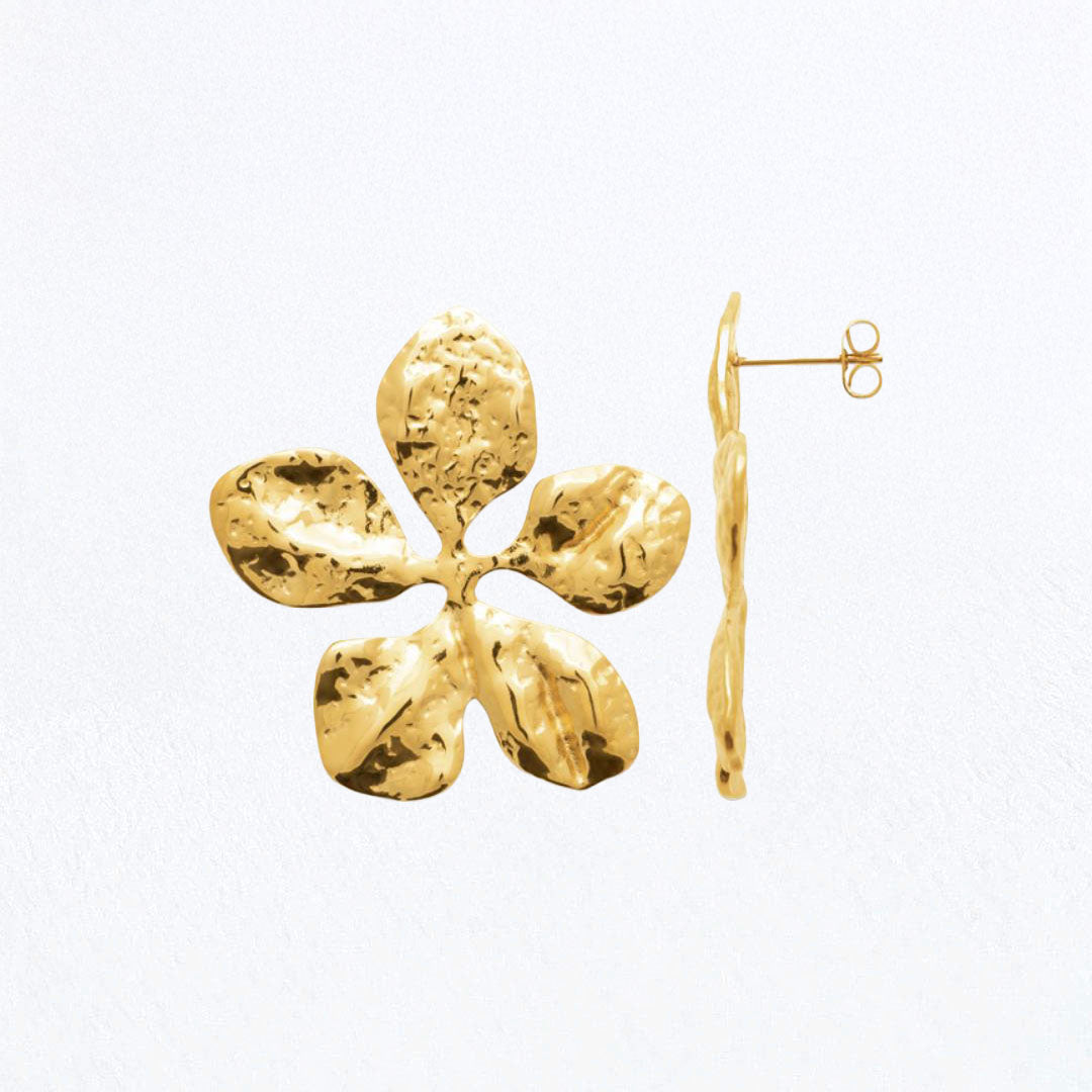 Boucles d'Oreilles Hortense - Acier inoxydable - Couleur or