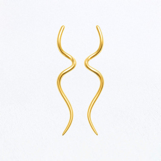 Boucles d'Oreilles Louise - Acier inoxydable - Couleur or