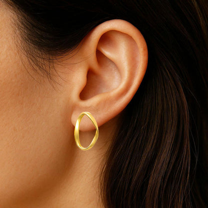 Boucles d'Oreilles Philomene - Acier inoxydable - Couleur or