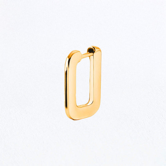 Boucle d'oreille individuelle créole plaqué or 18K 1,3 cm Moove Bellaime