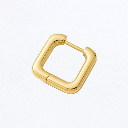 Boucle d'oreille individuelle créole plaqué or 18K 1,3 cm Moove Bellaime 4