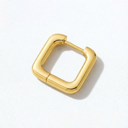 Boucle d'oreille individuelle créole plaqué or 18K 1,3 cm Moove Bellaime 4