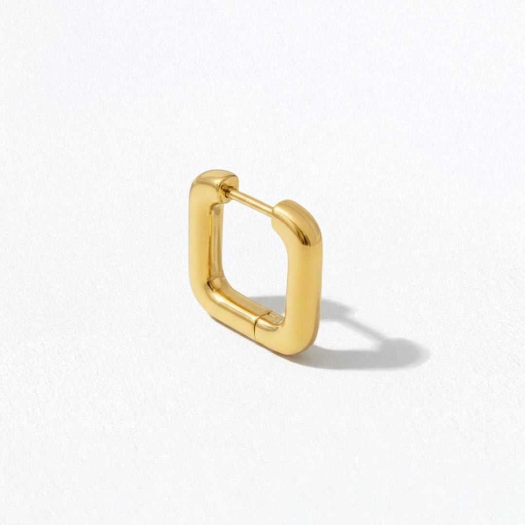 Boucle d'oreille individuelle créole plaqué or 18K 1,3 cm Moove Bellaime