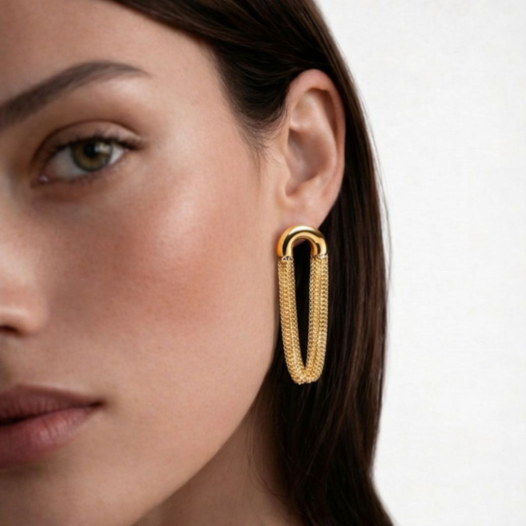 Boucles d'oreilles acier inoxydable Aline Bellaime 2