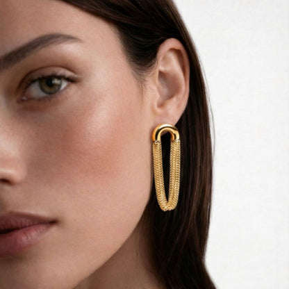 Boucles d'oreilles acier inoxydable Aline Bellaime 2