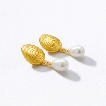 Boucles d'oreilles perle acier inoxydable Anastasia Bellaime 5