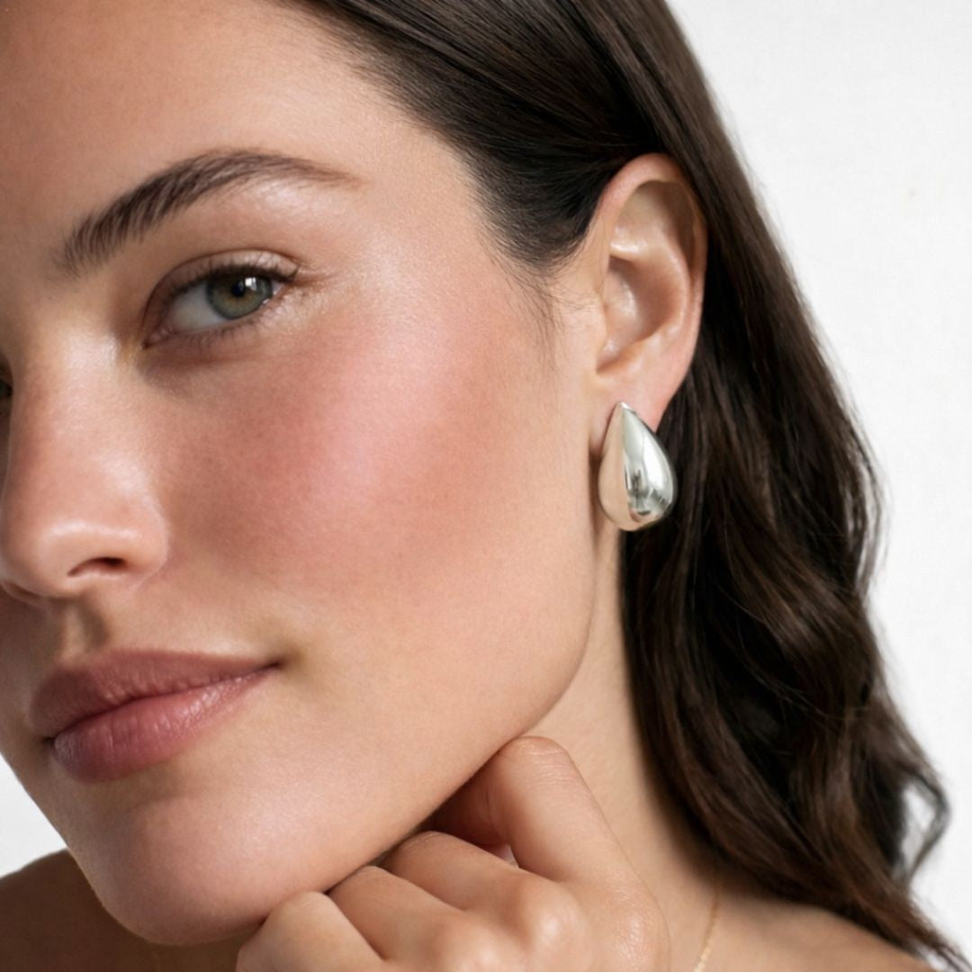 Boucles d'oreilles acier inoxydable argent Chiara Bellaime 2