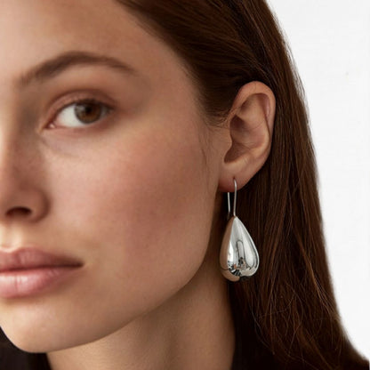 Boucles d'oreilles acier inoxydable argent Diane 2