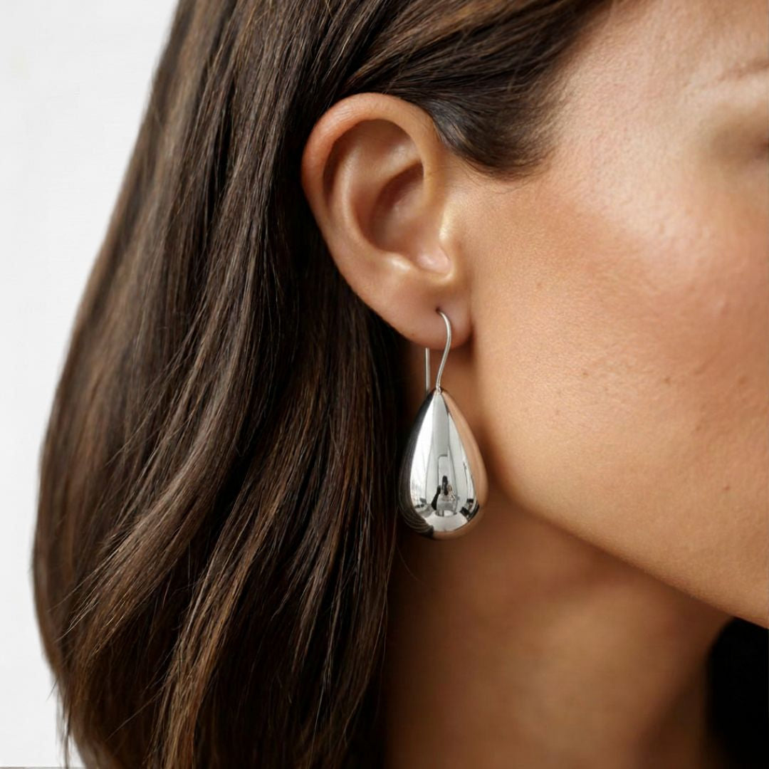 Boucles d'oreilles acier inoxydable argent Diane 3