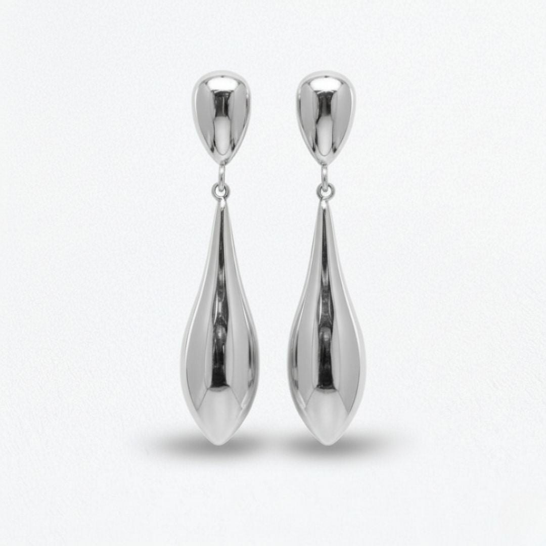 Boucles d'oreilles acier inoxydable argent Galia Bellaime