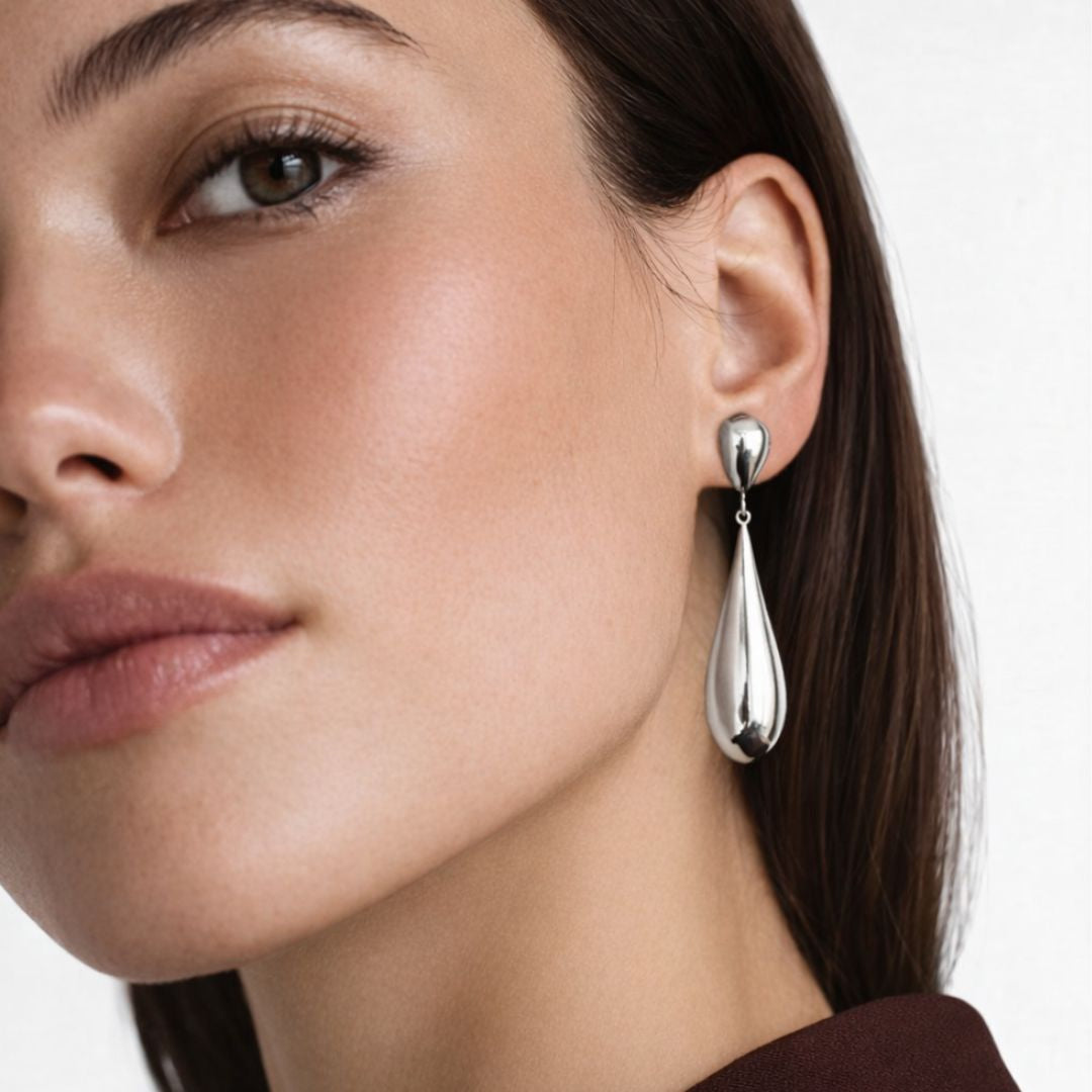 Boucles d'oreilles acier inoxydable argent Galia Bellaime 2